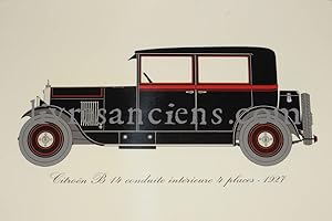 Citroën 1919-1939 : Suite des 29 reproductions de voitures anciennes en couleurs