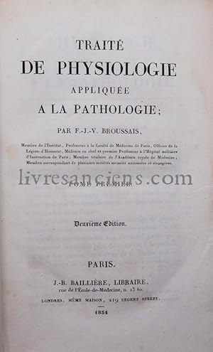 Traité de physiologie appliquée à la pathologie