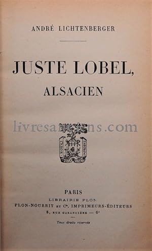 Juste Lobel, Alsacien