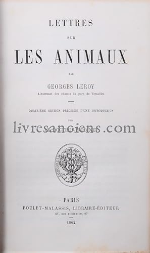 Lettres sur les animaux