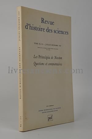 Les principa de Newton. Questions et commentaires.