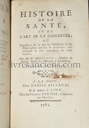 Histoire de la Santé et de l'Art de la conserver