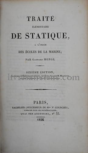 Traité élémentaire de statique, à l'usage des écoles de la marine