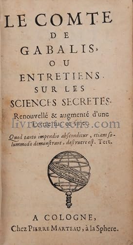 Image du vendeur pour Le Comte de Gabalis ou entretiens sur les sciences secrtes Renouvell & augment d'une lettre sur le sujet mis en vente par Eric Zink Livres anciens