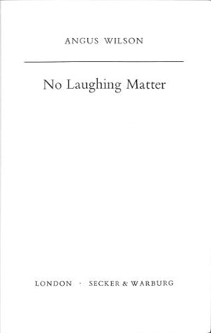 Seller image for No Laughing Matter for sale by WeBuyBooks