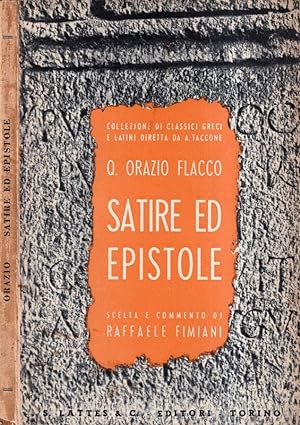 Bild des Verkufers fr Satire ed epistole zum Verkauf von Biblioteca di Babele