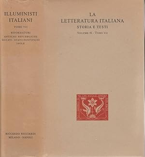 Immagine del venditore per Illuministi italiani tomo VII Riformatori delle antiche repubbliche , dei ducati, dello stato pontificio e delle isole venduto da Biblioteca di Babele