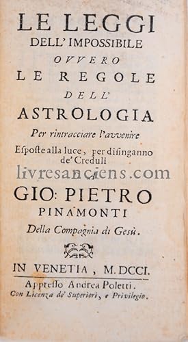 Le Leggi dell'Impossibile ovvero le Regole dell'Astrologia per rintracciare l'avvenire