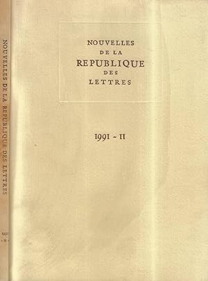 Seller image for Nouvelles de la republique des lettres 1991 II for sale by Biblioteca di Babele