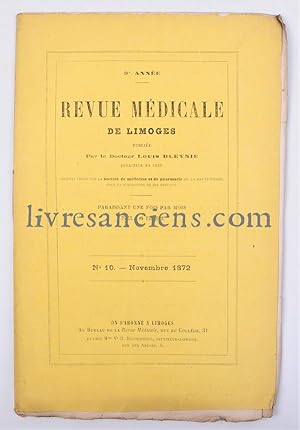 Revue médicale de Limoges - n°10. - Novembre 1872