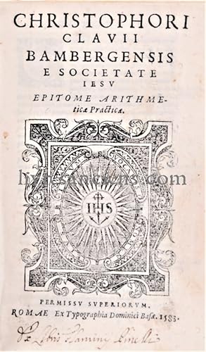 Image du vendeur pour Epitome arithmeticae practica mis en vente par Eric Zink Livres anciens