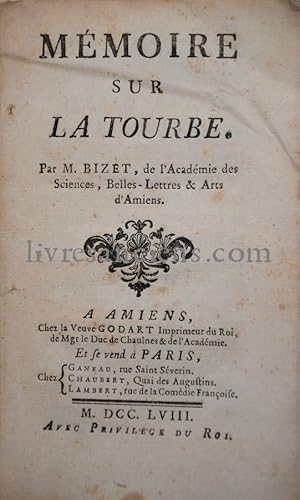 Mémoire sur la tourbe