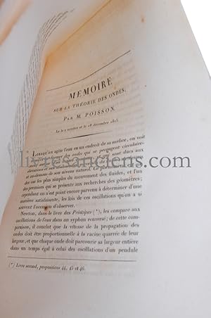 Sur la Théorie des Ondes; Lu le 2 octobre et le 18 décembre 1815. IN. Mémoires de l'Académie Roya...