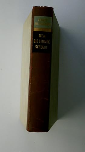 Bild des Verkufers fr WEM DIE STUNDE SCHLGT. Roman zum Verkauf von HPI, Inhaber Uwe Hammermller