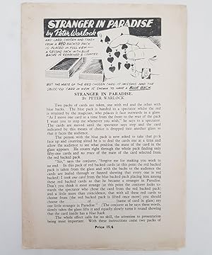 Imagen del vendedor de Stranger in Paradise [Davenport's sales brochure]. a la venta por Keel Row Bookshop Ltd - ABA, ILAB & PBFA