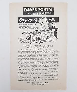 Imagen del vendedor de Davenport's [Sales brochure]. Magazine Novelty. a la venta por Keel Row Bookshop Ltd - ABA, ILAB & PBFA