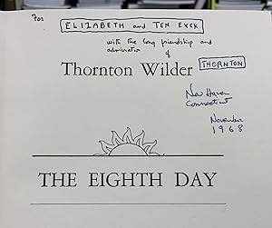 1967 Eighth Day - Thornton Wilder Inscription - First Edition with Dust Jacket