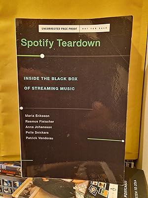 Bild des Verkufers fr Spotify Teardown: Inside the Black Box of Streaming Music (The MIT Press) zum Verkauf von Herons' Nest Books