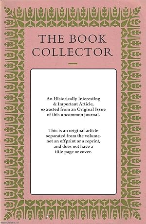 Image du vendeur pour Chester Beatty and The Phillipps Manuscripts. This is an original article separated from an issue of The Book Collector journal, 1991. mis en vente par Cosmo Books
