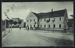 Ansichtskarte Bad Oppelsdorf, Hotel zum Bad und Villa Schröter