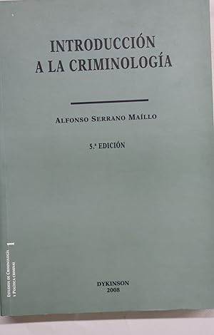 Imagen del vendedor de Introduccin a la criminologa a la venta por Librera Alonso Quijano