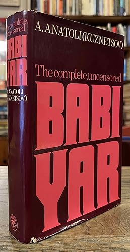 Imagen del vendedor de Babi Yar _ A Document in the Form of a Novel a la venta por San Francisco Book Company