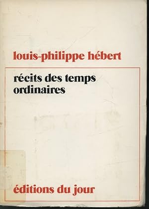Bild des Verkufers fr Rcits des temps ordinaires zum Verkauf von Librairie Le Nord