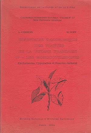 Bild des Verkufers fr Inventaire taxonomique des plantes de la Guyane franaise / IV, Les monocotyledones : (orchidaces, cyperaces et poaces exclues) / avec collab. de L. Andersson . [et al.]. zum Verkauf von PRISCA