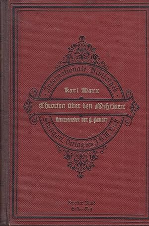 Immagine del venditore per Theorien ber den Mehrwert; aus dem nachgelassenen Manuskript "Zur Kritik der politischen konomie" venduto da PRISCA