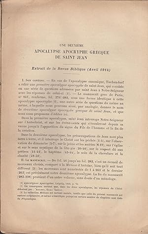 Imagen del vendedor de Une deuxime Apocalypse apocryphe grecque de saint Jean a la venta por PRISCA