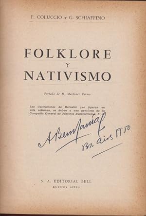 Imagen del vendedor de Folklore y nativismo a la venta por PRISCA