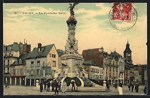 Carte postale Reims, La Fontaine Sube