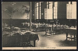 Carte postale Reims, Lycee de Jeunes Filles, Salle a manger