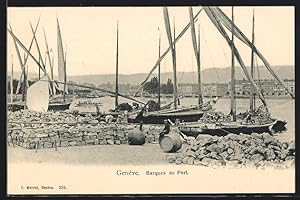 Ansichtskarte Genève, Barques au Port