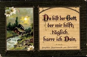 Bild des Verkufers fr Ansichtskarte / Postkarte Glckwunsch Geburtstag, Psalm 25, 5., Du bist der Gott, der mir hilft, tglich harre ich Dein zum Verkauf von akpool GmbH