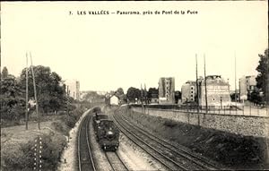 Ansichtskarte / Postkarte Les Vallées Hauts de Seine, Panorama, in der Nähe von Pont de la Puce