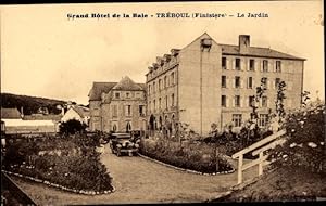Ansichtskarte / Postkarte Tréboul Finistère, Grand Hotel de la Baie, Garten