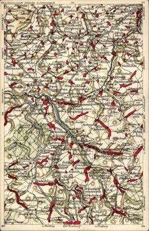 Landkarten Ansichtskarte / Postkarte Siebenlehn, Zellwald, Nossen