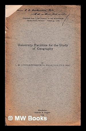 Seller image for University facilities for the study of geography for sale by MW Books