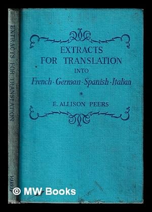 Immagine del venditore per Extracts for translation into French, German, Spanish or Italian venduto da MW Books