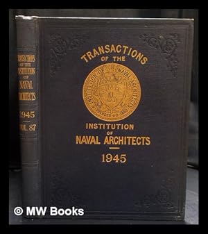 Image du vendeur pour Transactions of the Institution of Naval Architects. Vol 87 mis en vente par MW Books