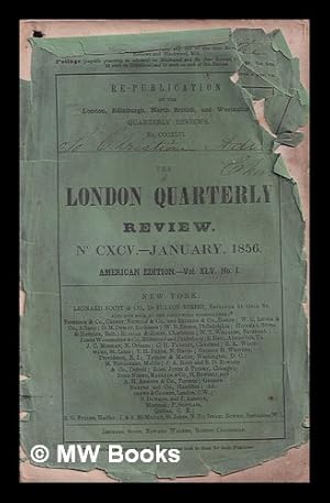 Imagen del vendedor de The London Quarterly review - No. CXCV., January 1856 a la venta por MW Books