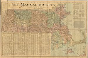 Scarborough's Topographic Map of Massachusetts showing Railroads, Electric Railways, Steamboat Li...