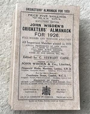 1926 Paperback Wisden with Facsimile Spine and Front Cover