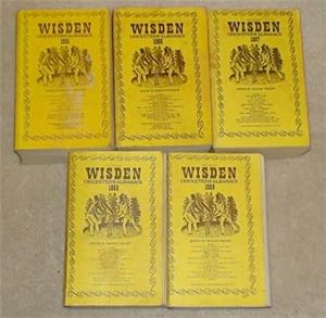 1985 - 1989 Wisdens, Linen Set (Set of 5)--Reference