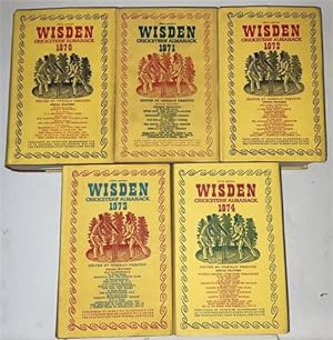 1970 - 1974 Wisdens, HBs & DJs (Set of 5)- - VG!