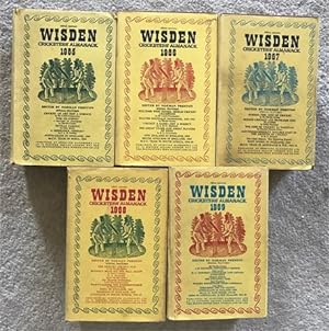 1965 - 1969 Wisdens, HBs & DJs (Set of 5)-- Poor