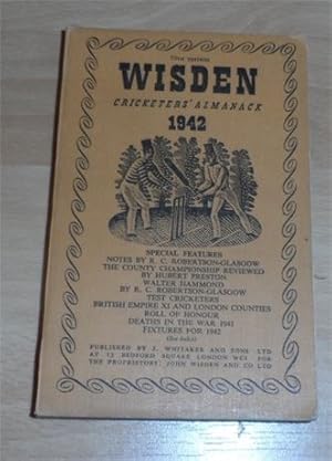 1942 Wisden Cricketers Almanack - Linen cloth - Very Good Condition.