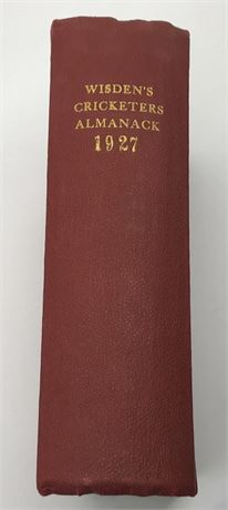1927 Wisden Rebind - Bound in Nice Red Boards without Covers.