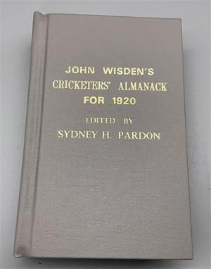 1920 Wisden Rebind without Covers